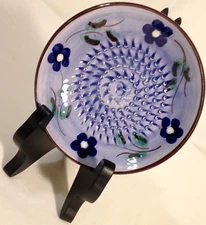 Rupi 1980 Ceramic Garlic Ginger Grater Zester Plate Spain Hand Painted Vibrant