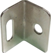 Angled Brackets with vertical slot - Nickel Plated Steel 17 x 17 x 25mm - 