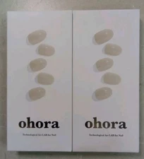 2 Ohora Semi Cured Gel Nail Strips NB-099 Total Of 60 Nails N Cream Paper 