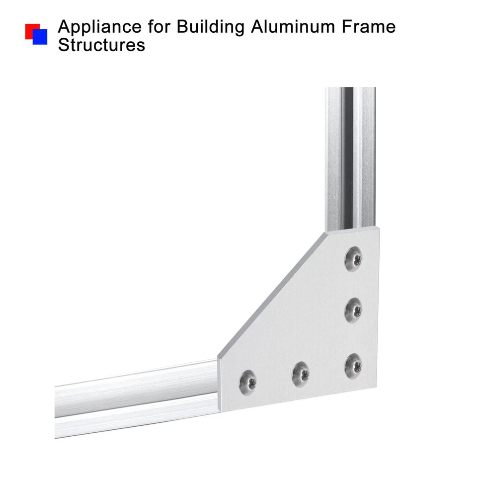 Placa unión exterior 5 orificios para Perfil aluminio 2020,4 uds (plata) - Imagen 4 de 4
