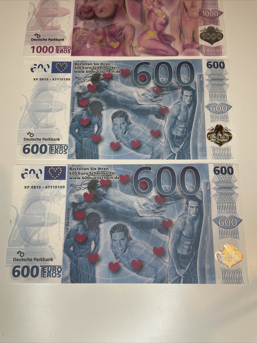 Euro Scheine Banknoten EURO - 2x 1000 €, 2x 600 € Erotik, Spaßgeld Sammler  Rar | eBay.de