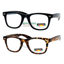 SA106 Retro Horn Rim Multi 3 Focus Progressive Reading Glasses