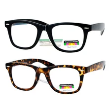 SA106 Retro Horn Rim Multi 3 Focus Progressive Reading Glasses