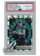 Trevor Lawrence 2021 Donruss Elite Series Auto Rookie Card #ESR-TRL PSA/DNA 10