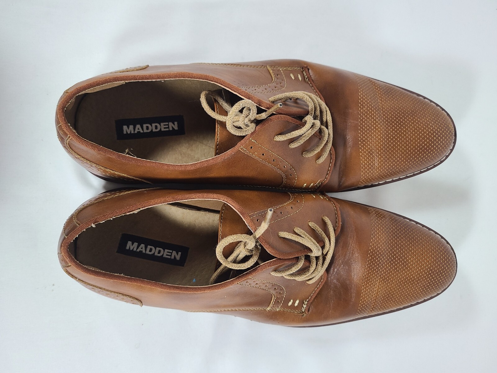 Steve Madden Men's Dress Shoes Brown Leather Lace Up … Gem