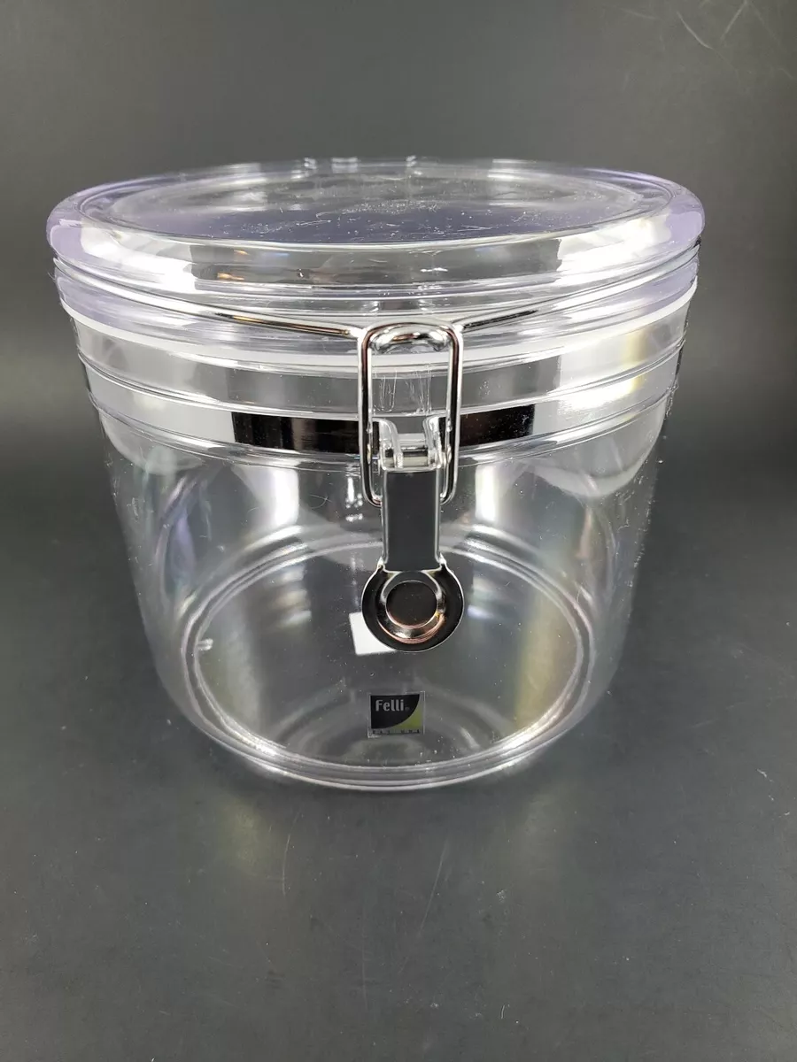 Extra Large Clear Acrylic Canister Flip Top Lid Airtight Food