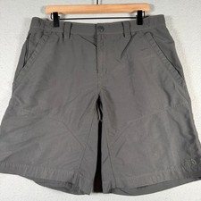 The North Face Mens Gray Hiking Shorts Size 36 AXEZ S13 Technical Utility 10in