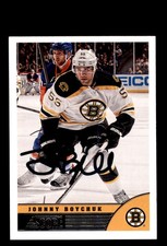 Signed Hockey Card Auto Johnny Boychuk 2013-14 Score #33 Boston Bruins