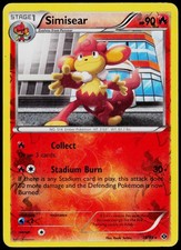 Simisear 16/99 Next Destinies - Reverse Holo Pokemon HP (Rare)