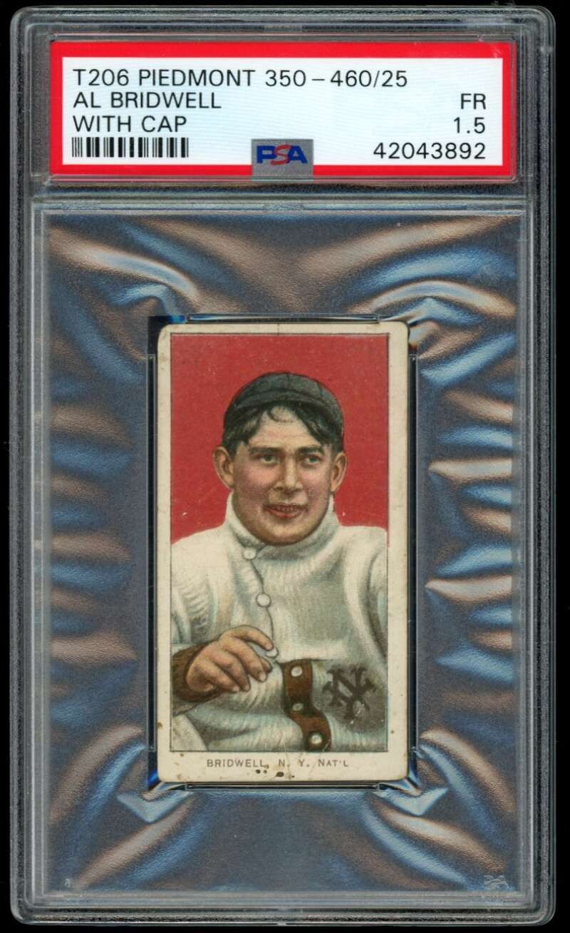 1910 T206 #54 Al Bridwell PSA 1.5 With Cap Piedmont 460 25  (3892)