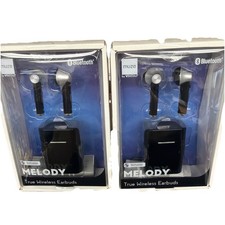 Muze by Vivitar Melody True Wireless Bluetooth Earbuds -Black NEW 2 Pack