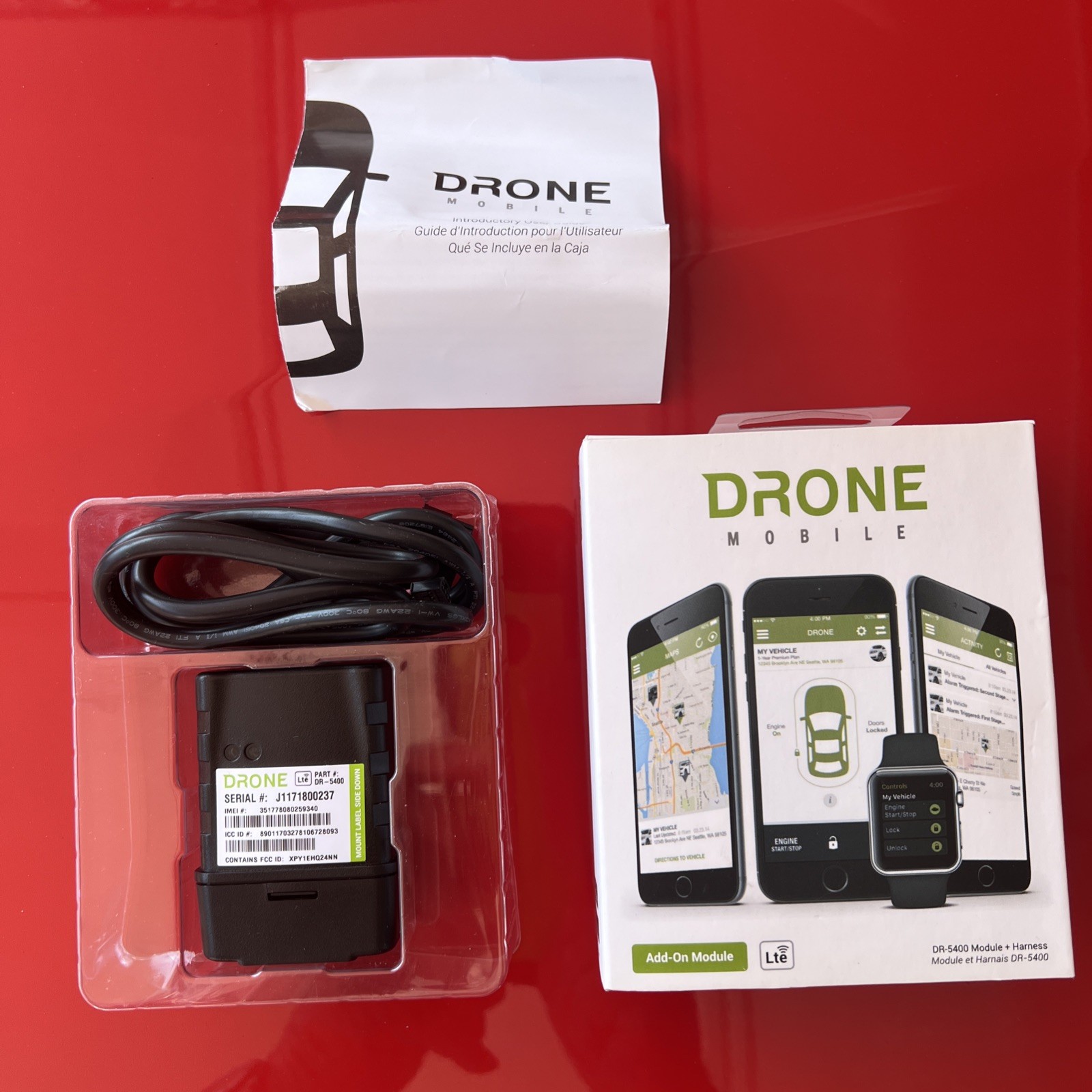 DroneMobile DR-5400 LTE Vehicle Tracking Add-On for Remote Start/Lock/Unlock