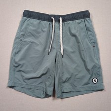 Vuori Kore Shorts 7" Mens Small Green Lined Athleisure Workout Sportswear