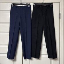 Lauren Ralph Lauren Youth Boys 2 Pairs Dress Pants Blue/Black Size 10 Reg. 25x25