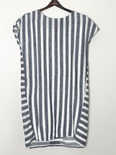 Madewell Linen Blend Shift Dress Size Small Striped Nautical Coastal Pockets