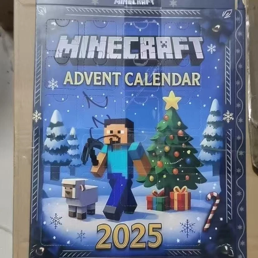 Minecraft Christmas Advent Calendar 2025 | Blind Box Backpack Acrylic Keychains