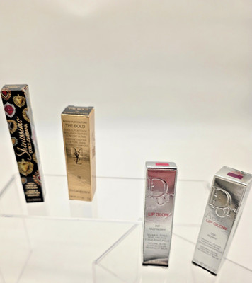 Dior Lip Glow Set (006 Berry & 007 Raspberry) + YSL The Bold Lipstick + D&G Lip