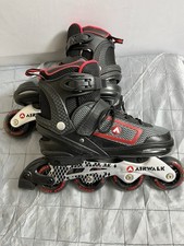 Airwalk Adjustable Inline Skates Mens 8-9.5 NWB Black Red Roller Blades