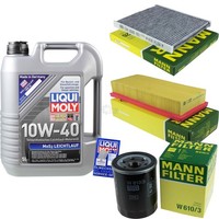 Inspektionskit Filter Liqui Moly ÖL 5L 10W-40 FüR Fiat Panda 169 1.1 1.2