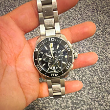 TAG Heuer Aquaracer CAF1110 Quartz Chronograph Date 41mm Black Dial 300m
