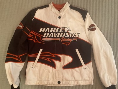 Vintage Harley Davidson Racing Screaming Eagle Women's Jacket Size Medium