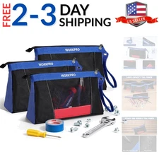 12" Tool Pouches with Zipper, Heavy-Duty Small Tool Bag, Utility small tool p...