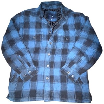 Basic Editions Blue Plaid Button-Up Shirt