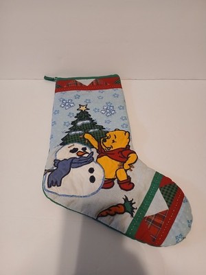 Winnie The Pooh 100 Acre Collection Christmas Stocking Snowman Christmas Tree