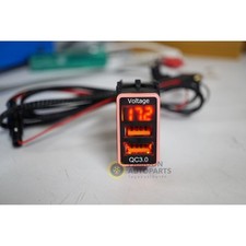 USB Quick Charger QC3.0 Dual Port Voltage Gauge Fits All Nissan Models And Years