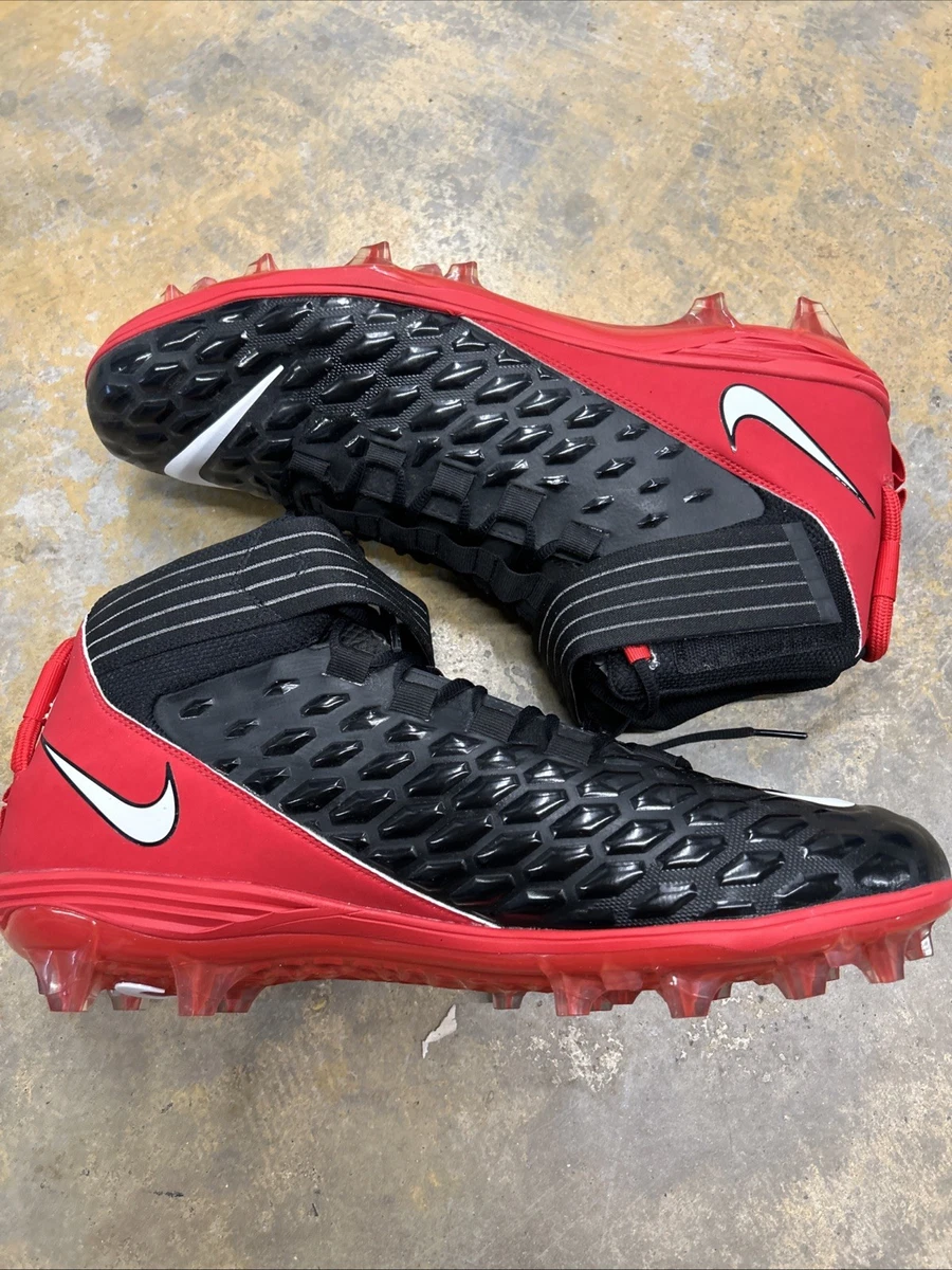 Nike Force Savage Cleats Red Black Size 18 NEW NIKE Force Savage Elite Football Cleats Black Red White  main image 2