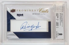 2009 UD Prominent Cuts Signatures RINGO STARR /49 BGS 8 9 Auto Autograph Beatles