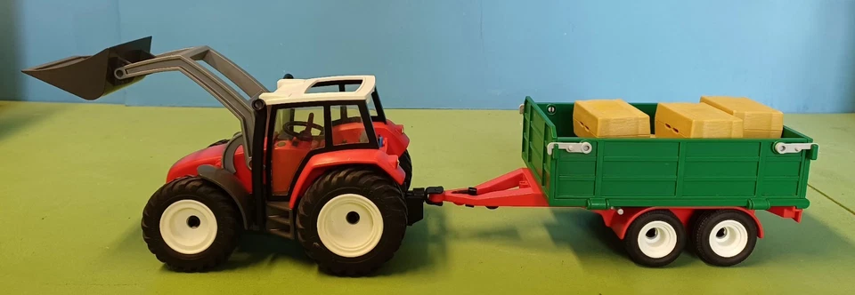 Playmobil Grand Tracteur Avec Remorque Réf 4496 + 2 tracteurs Pour enfants - Photo 4/4