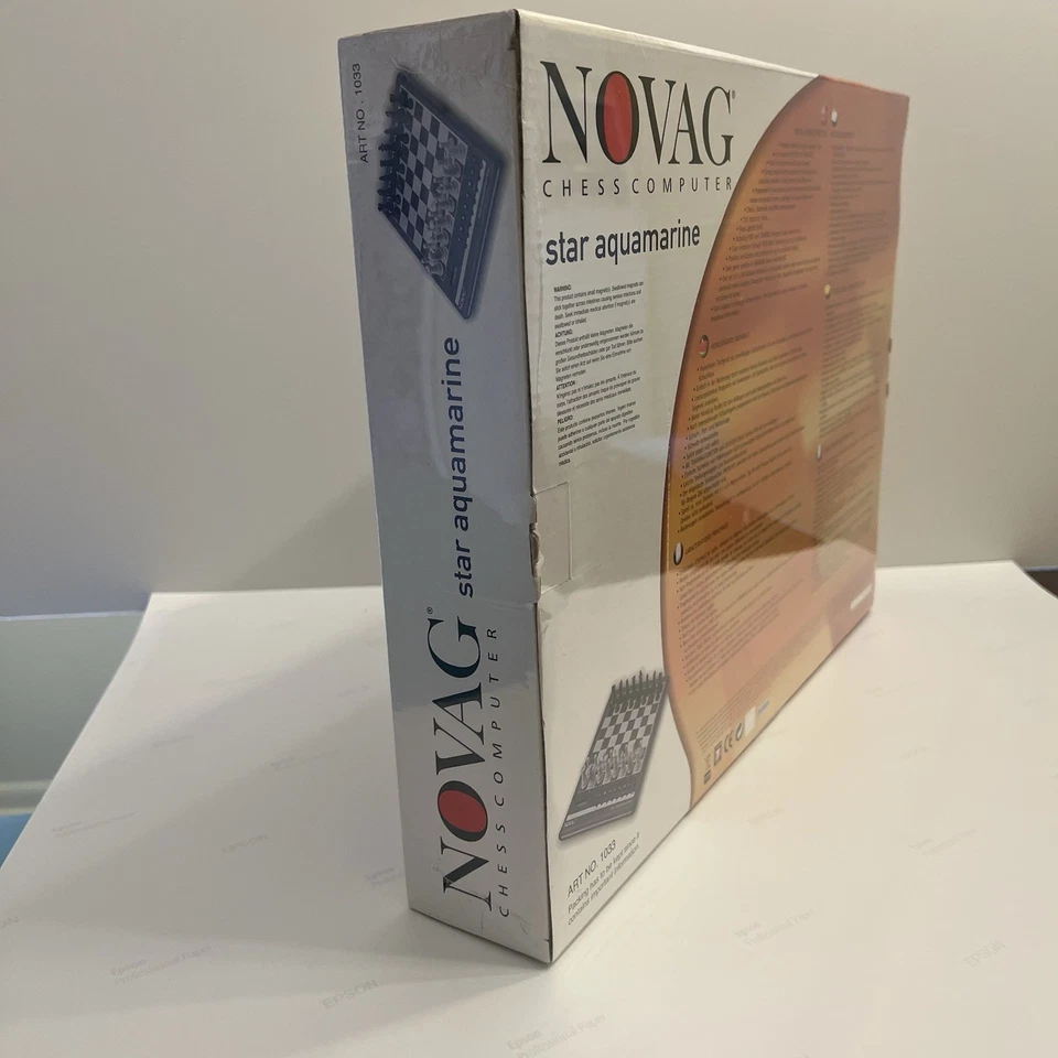 Novag Star Aquamarine Chess Computer - Factory Sealed NOS Rare Vintage - Image 4 of 4