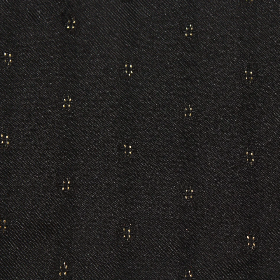 Cuadrado de bolsillo Italo Ferretti nuevo con etiquetas de una sola cara en negro con lana/seda dorada de 24 quilates Foto 4 de 4