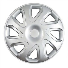 14 Silver Universal Hubcaps - Set Of 4 - New - 61111 14 Silver Universal Hubcaps - Set Of 4 - New - 61111