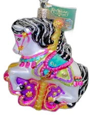 5” Carousel Horse Glass Ornament 2018 Old World Christmas