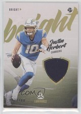 2021 Panini Luminance Bright Beginnings Relics Gold 93/100 Justin Herbert 00kj
