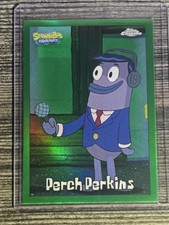 2025 Topps Chrome SpongeBob 25th PERCH PERKINS Kelp Green Refractor #186