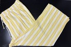 Torrid Plus 5 Yellow Stripped Elastic Waist Drawstring Linen Blend Pants Size 4P — photo 2