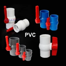 PVC Ball Valve Solvent Weld Socket Female Thread 20-110mm Pond Fish Pipe Fitting