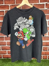 Y2K Super Nintendo Mario Nintendo Bowser Donkey Kong Yoshi T-Shirt S -Youth XL