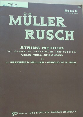 Mueller Rusch String Method for Viola Book 2 Unmarked