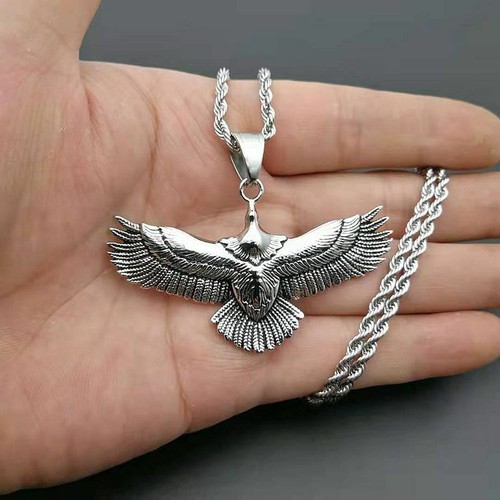 Vintage Animal Eagle Pendant Necklaces 