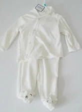 Carter's Unisex Hooded Jacket & Pants Set White Sz 6M - NWT