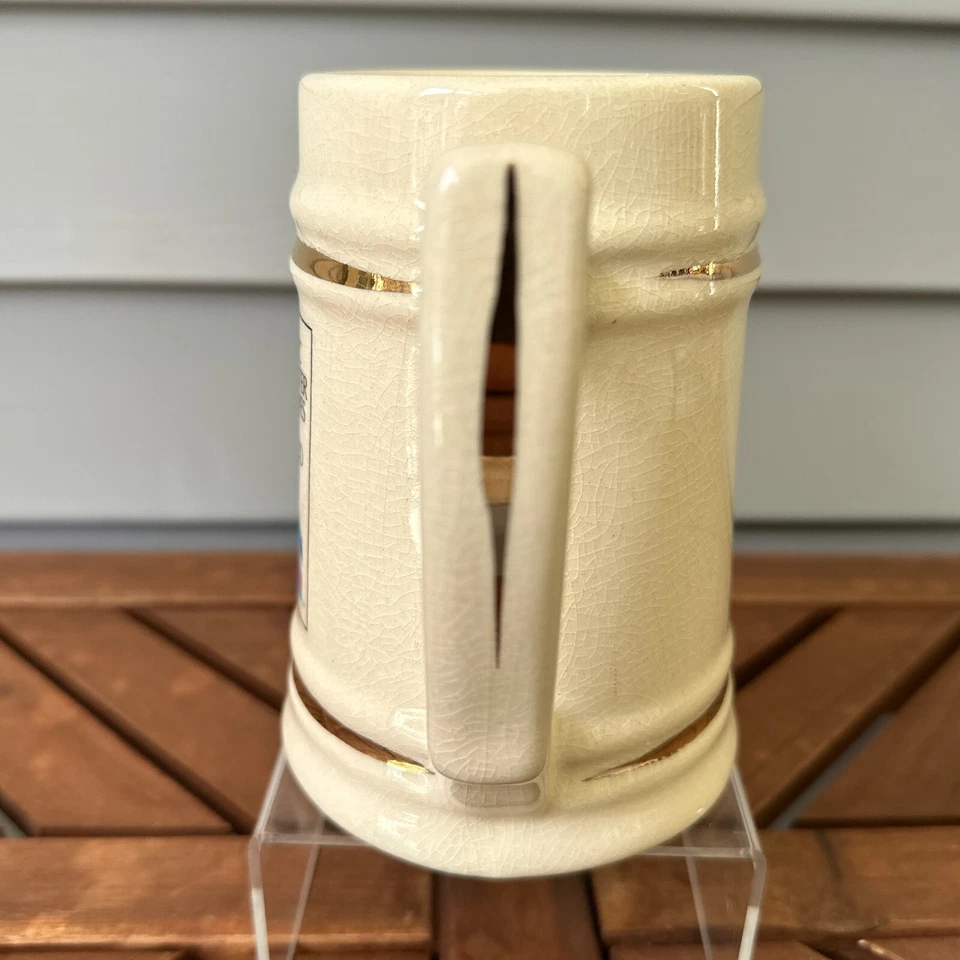 1980 Winter Olympic Games Coffee Mug Stein Lake Placid Miracle On Ice Gold Foil - Image 2 of 4