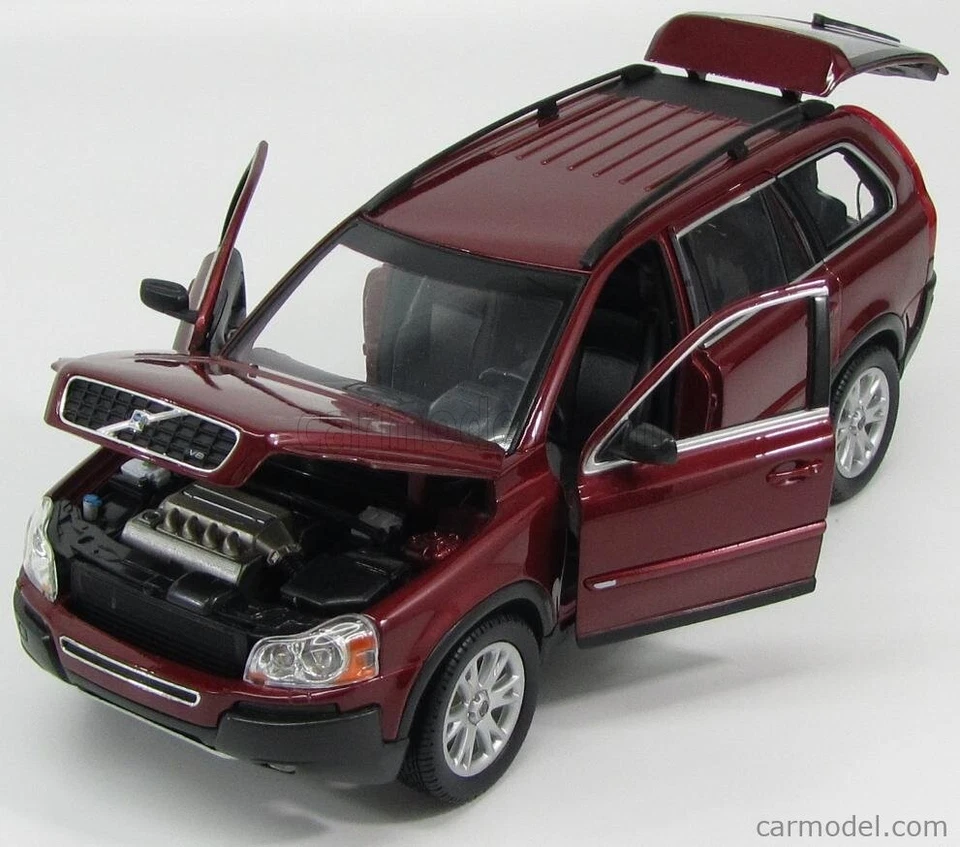 Volvo XC90 V8 - 4x4 - 2004 Welly 1:18 Bordeaux Metallizzato Nuovo - Immagine 4 di 4
