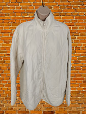 Womens Fabletics Size Uk Medium Cream Lightweight Quilted Zip Up Jacket Coat