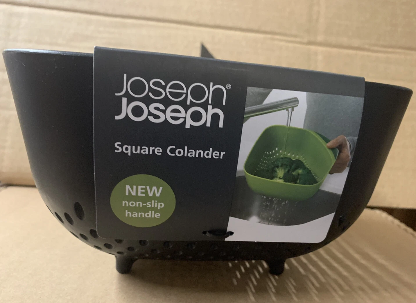 Joseph Joseph Square Colander Large -Black/Grey