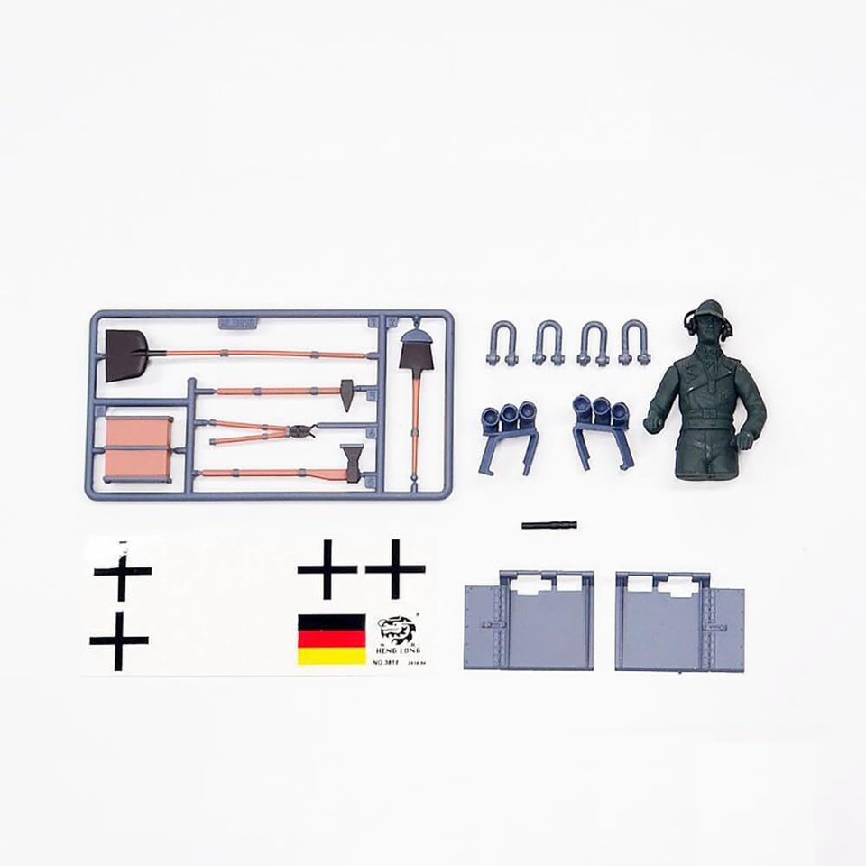 Panneau Arrière Plastique 1/16 Pour Char RC Henglong Tiger I - Pièce Détachée Neuve, Référence 3818
