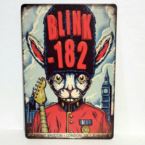Blink 182 London Rustic Vintage Metal Tin Signs Man Cave Garage